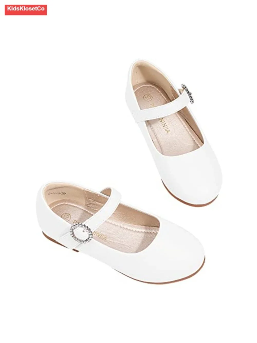Rhinestone Mary Jane Ballet Flats with Adjustable Strap